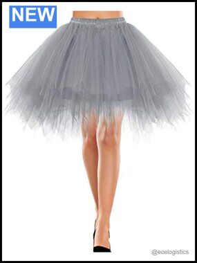 Tulle Mini Skater Skirt 1950s Vintage Ballet Tutu A-Line Party Cosplay